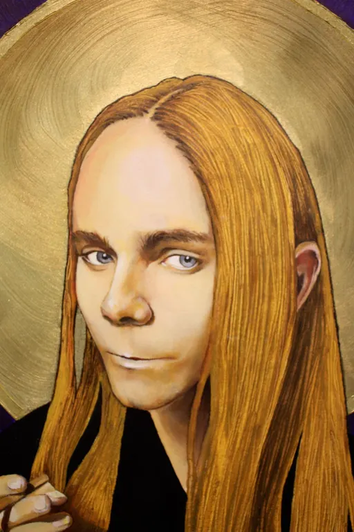 Untitled (portrait with gold halo)
